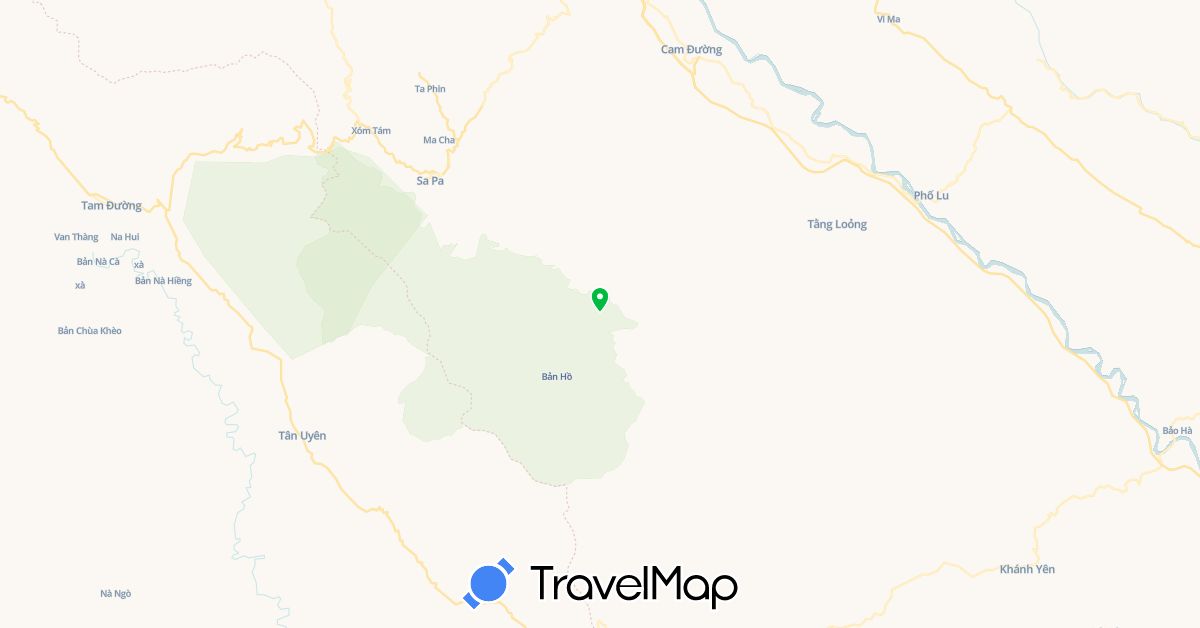 TravelMap itinerary: bus in Vietnam (Asia)